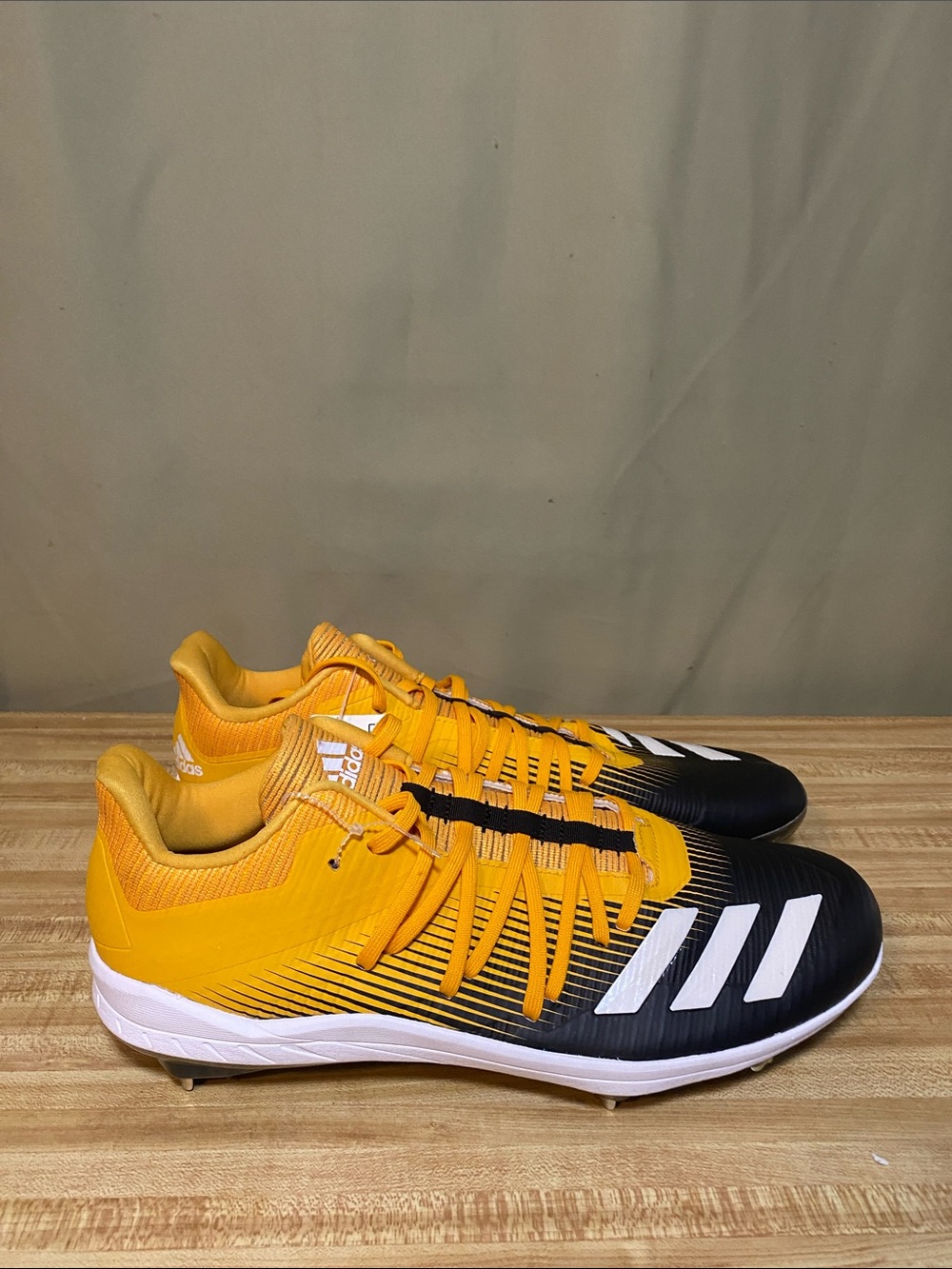 Adidas Adizero Afterburner 6 Baseball Cleats Collegiate Gold/Black Mens 14 NWT